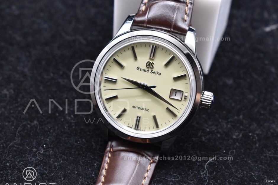 Grand Automatic SS Best 1:1 Seasonal NH Dial Brown GSF Edition Elegance Strap Cream on 890 Seiko Leather 0713